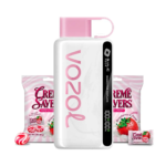پاد یکبار مصرف آبنبات توت فرنگی خامه ۱۲۰۰۰ پاف وزول | VOZOL STAR 12000 CREME SAVERS CANDY